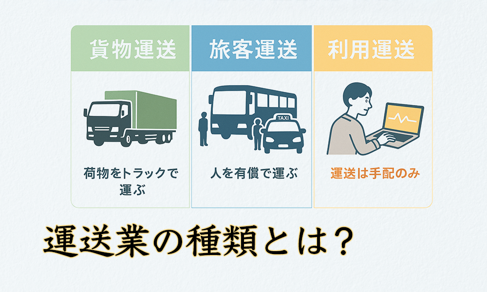運送業の種類を解説