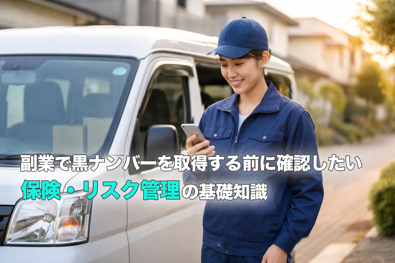 副業で黒ナンバーを取得する前に確認したい保険・リスク管理の基礎知識
