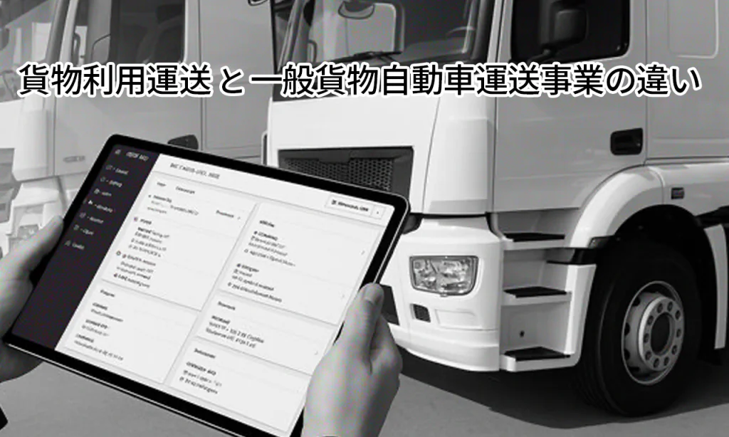 利用運送と一般貨物自動車運送事業の違い
