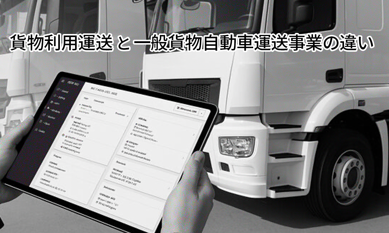 利用運送と一般貨物自動車運送事業の違い