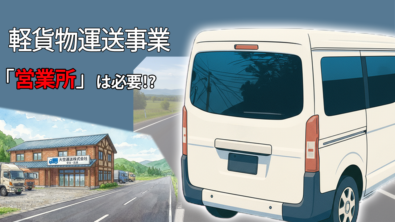 軽貨物の届出に営業所は必要?要件と注意点を行政書士が解説