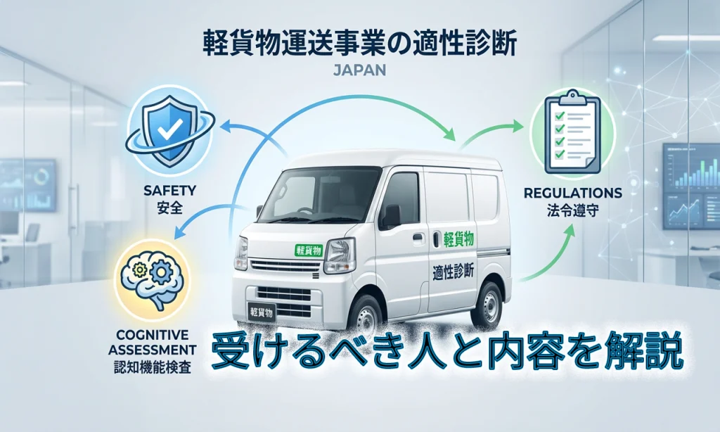 貨物軽自動車運送事業の適性診断とは？受けるべき人と内容を解説