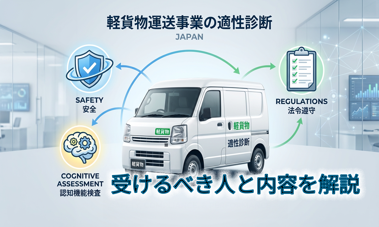 貨物軽自動車運送事業の適性診断とは?受けるべき人と内容を解説