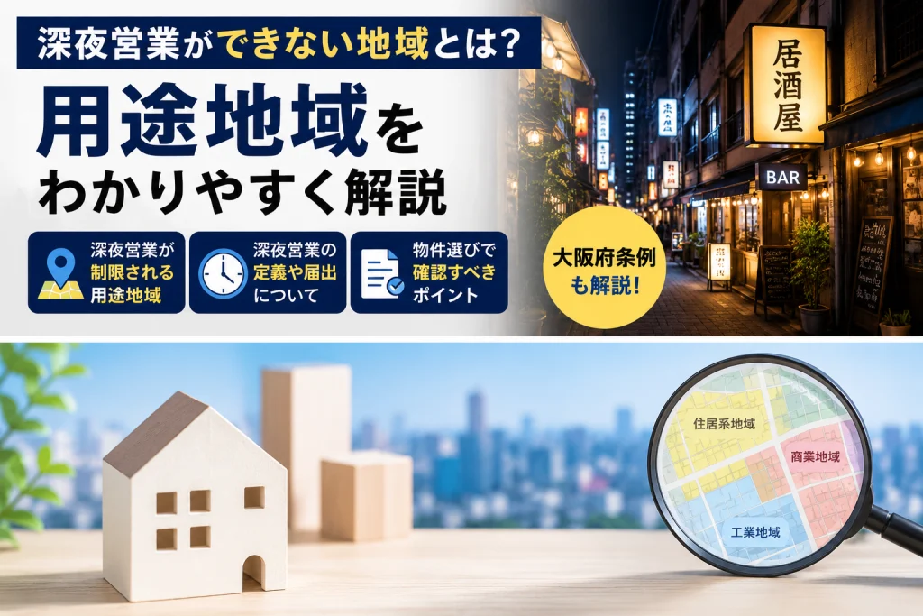 深夜営業ができない地域とは?用途地域をわかりやすく解説