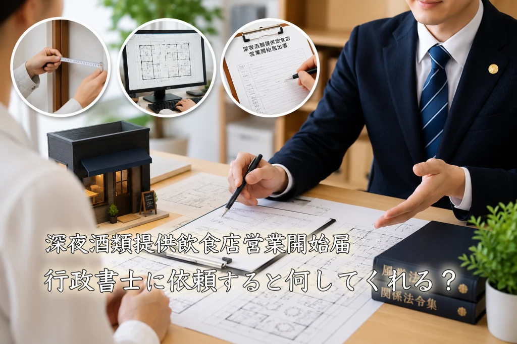 大阪府での深夜酒類提供飲食店営業開始届|行政書士に依頼すると何してくれる?