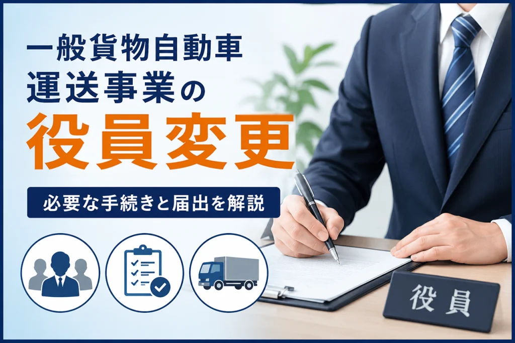 一般貨物自動車運送事業の役員変更｜必要な手続きと届出を解説