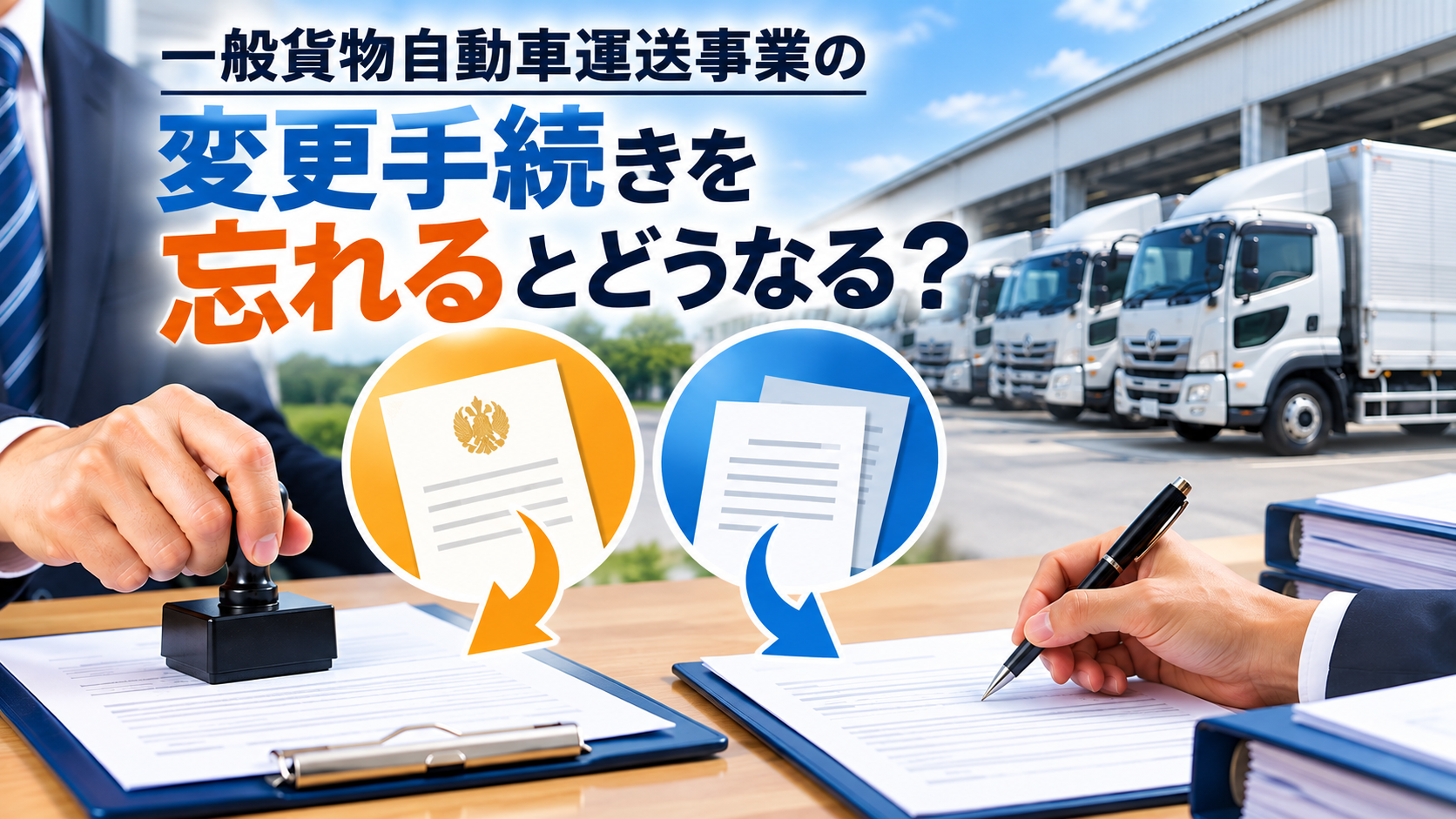 一般貨物自動車運送事業の変更手続きを忘れるとどうなる?行政処分のリスクを解説
